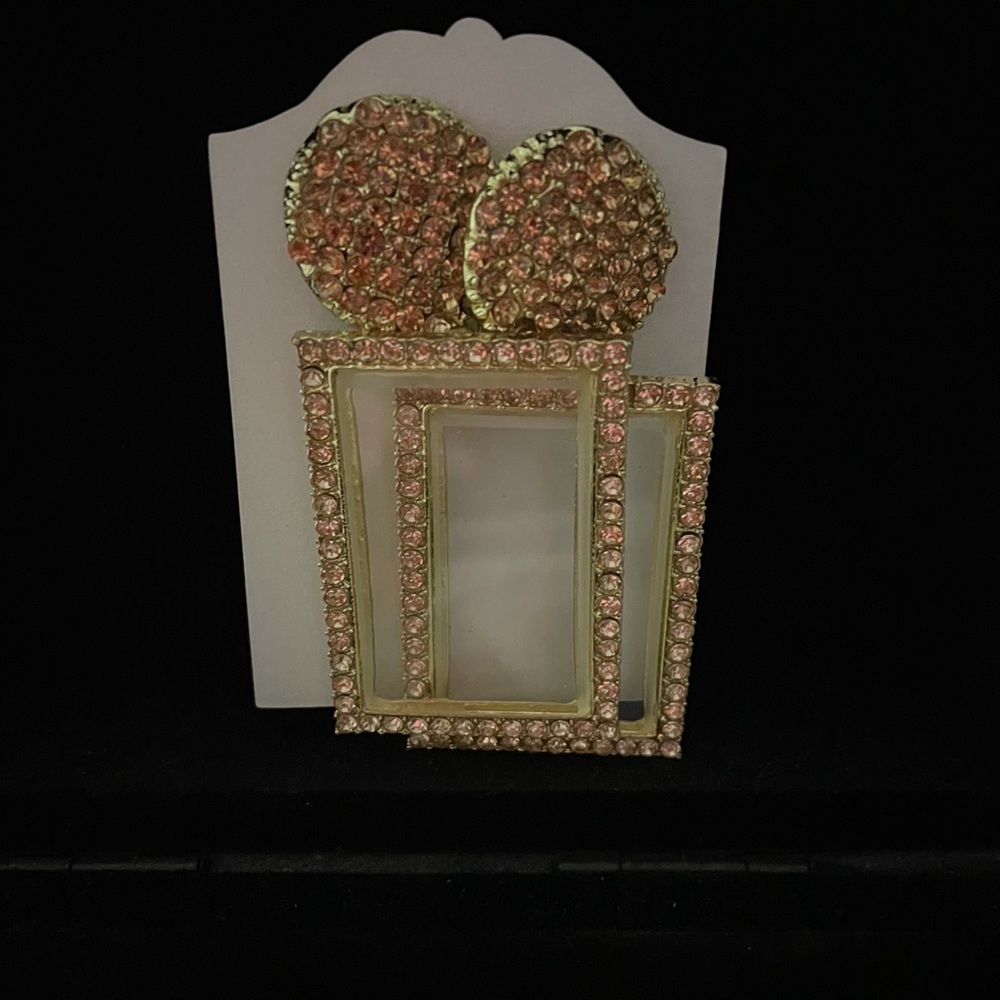 Gold glass earrings